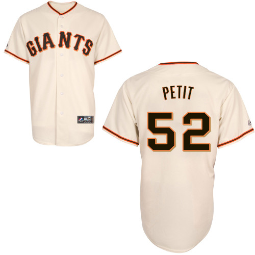 Yusmeiro Petit #52 Youth Baseball Jersey-San Francisco Giants Authentic Home White Cool Base MLB Jersey